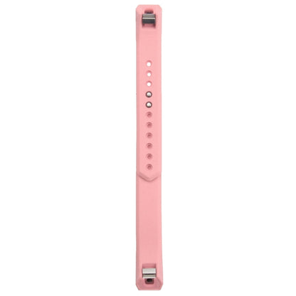 For Fitbit Alta Watch Oblique Texture Silicone Watchband, Large Size, Length: about 22cm(Pink) - Watch Bands by buy2fix | Online Shopping UK | buy2fix
