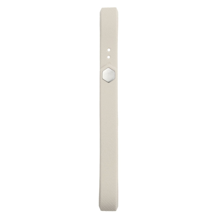 For Fitbit Alta Watch Oblique Texture Silicone Watchband, Large Size, Length: about 22cm(Beige) - Watch Bands by buy2fix | Online Shopping UK | buy2fix