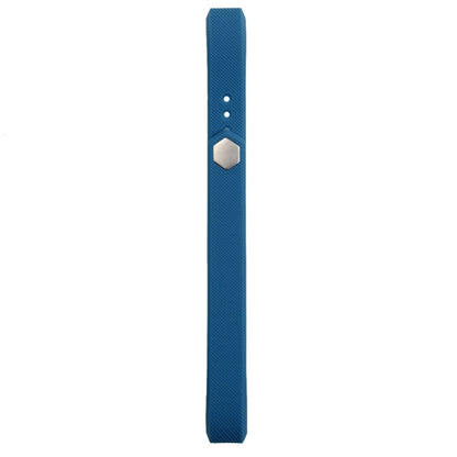 For Fitbit Alta Watch Oblique Texture Silicone Watchband, Large Size, Length: about 22cm(Blue) - Watch Bands by buy2fix | Online Shopping UK | buy2fix