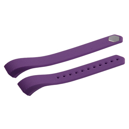 For Fitbit Alta Watch Oblique Texture Silicone Watchband, Large Size, Length: about 22cm(Purple) - Watch Bands by buy2fix | Online Shopping UK | buy2fix