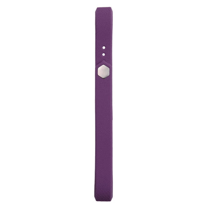 For Fitbit Alta Watch Oblique Texture Silicone Watchband, Large Size, Length: about 22cm(Purple) - Watch Bands by buy2fix | Online Shopping UK | buy2fix