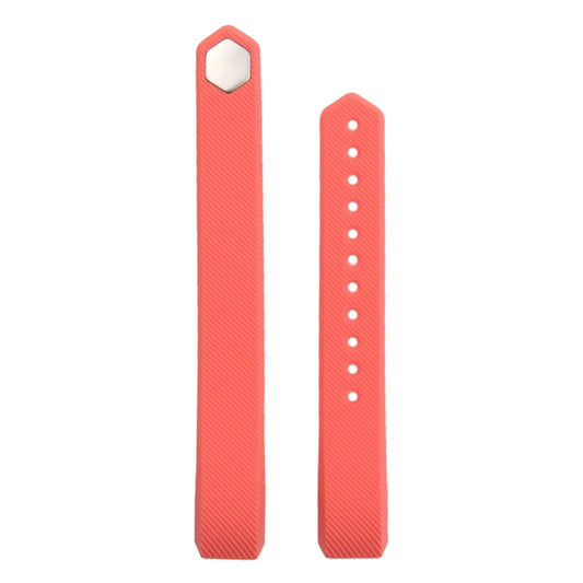 For Fitbit Alta Watch Oblique Texture Silicone Watchband, Large Size, Length: about 22cm(Red) - Watch Bands by buy2fix | Online Shopping UK | buy2fix