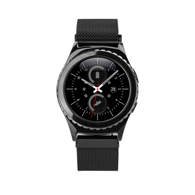 Watch Loop Magnetic Closure Clasp Stainless Steel Watchband for Samsung Gear S2 Classic / S2(Black) - Watch Bands by buy2fix | Online Shopping UK | buy2fix