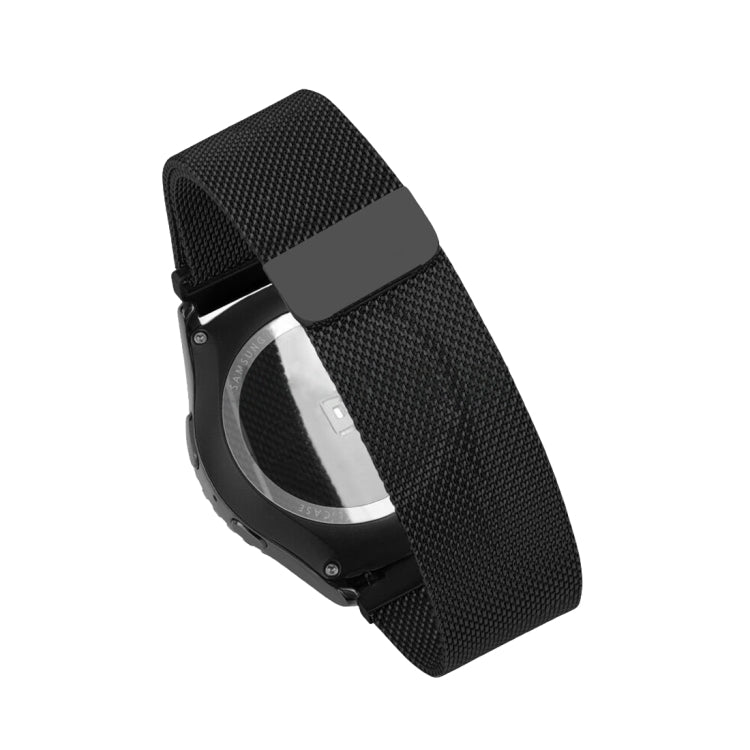 Watch Loop Magnetic Closure Clasp Stainless Steel Watchband for Samsung Gear S2 Classic / S2(Black) - Watch Bands by buy2fix | Online Shopping UK | buy2fix