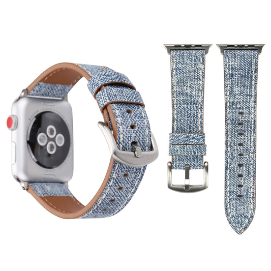 For Apple Watch Ultra 49mm&Watch Ultra 2 49mm / Series 10 46mm / 9&8&7 45mm / SE 3&SE 2&6&SE&5&4 44mm / 3&2&1 42mm Simple Fashion Genuine Leather Cowboy Pattern Watch Band(Baby Blue) by buy2fix