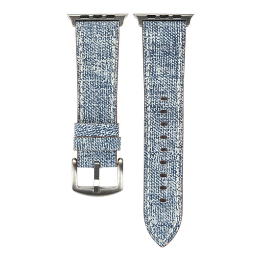 For Apple Watch Ultra 49mm&Watch Ultra 2 49mm / Series 10 46mm / 9&8&7 45mm / SE 3&SE 2&6&SE&5&4 44mm / 3&2&1 42mm Simple Fashion Genuine Leather Cowboy Pattern Watch Band(Baby Blue) by buy2fix