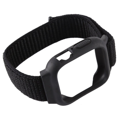 For Apple Watch Series 7 45mm / 6 & SE & 5 & 4 44mm / 3 & 2 & 1 42mm Nylon Watch Band with Hook and Loop Fastener (Black) - Watch Bands by buy2fix | Online Shopping UK | buy2fix