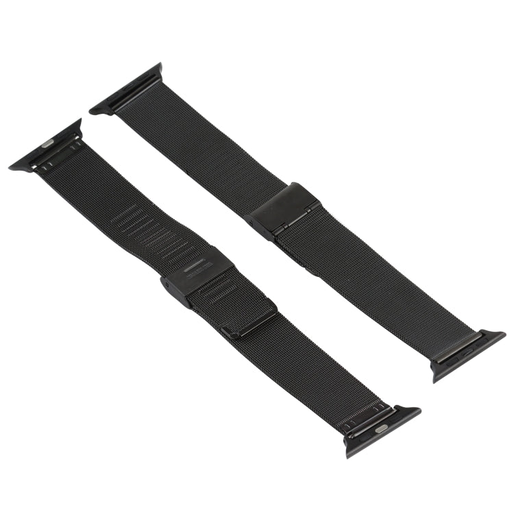 Stainless Steel Watch Band for Apple Watch Series 3 & 2 & 1 38mm(Black) - Watch Bands by buy2fix | Online Shopping UK | buy2fix