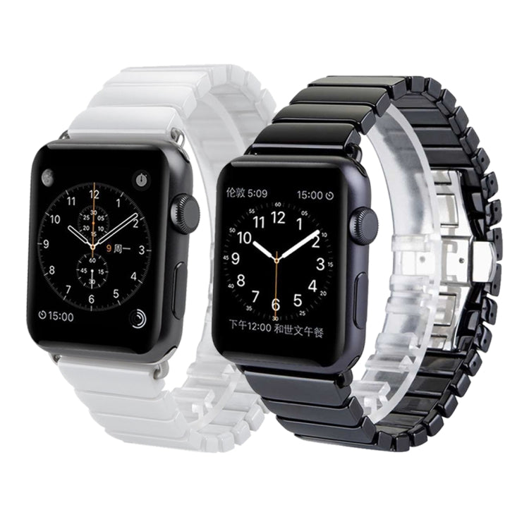 For Apple Watch Series 3 & 2 & 1 38mm Delicate Ceramics Wrist Watch Band(White) by buy2fix