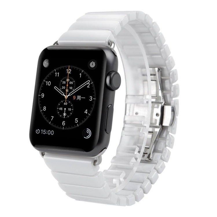 For Apple Watch Ultra 49mm&Watch Ultra 2 49mm / Series 10 46mm / 9&8&7 45mm / SE 3&SE 2&6&SE&5&4 44mm / 3&2&1 42mm Delicate Ceramics Wrist Watch Band(White) by buy2fix