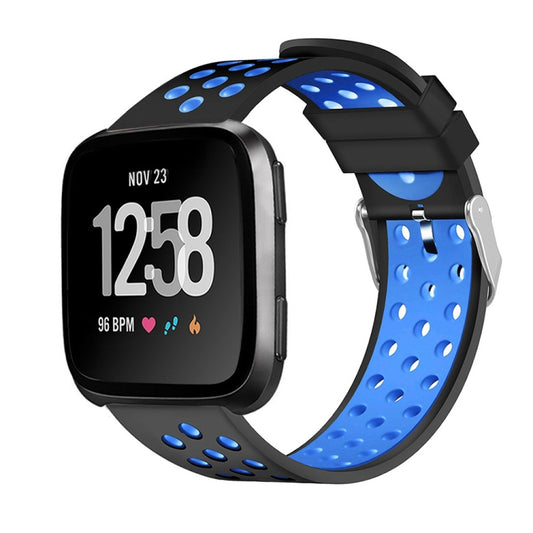 For Fitbit Versa Simple Fashion Silicone Watch Band(Blue) - Watch Bands by buy2fix | Online Shopping UK | buy2fix
