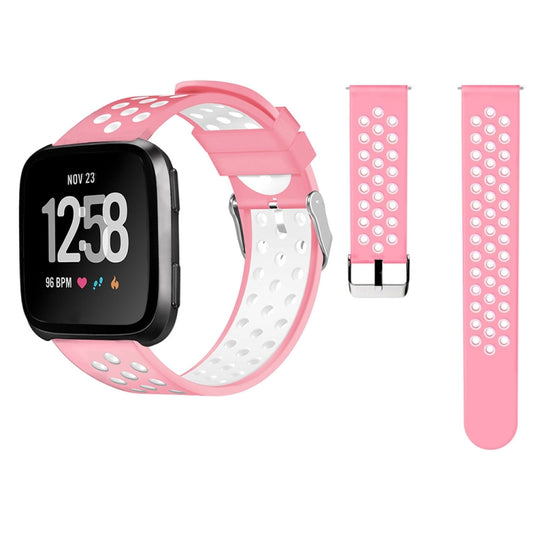 For Fitbit Versa Simple Fashion Silicone Watch Band(Pink) - Watch Bands by buy2fix | Online Shopping UK | buy2fix