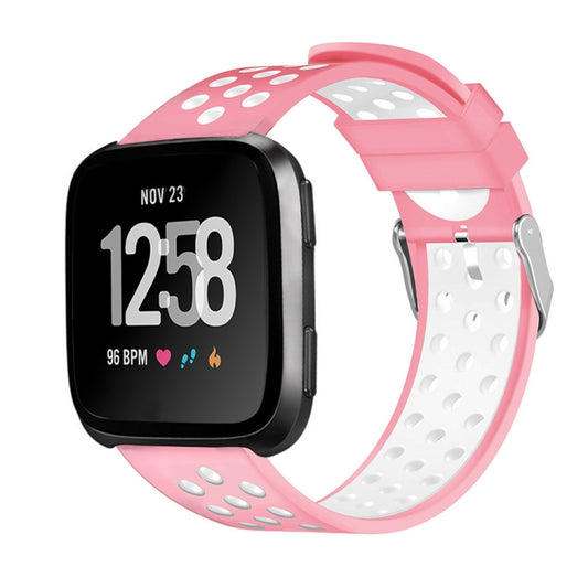 For Fitbit Versa Simple Fashion Silicone Watch Band(Pink) - Watch Bands by buy2fix | Online Shopping UK | buy2fix