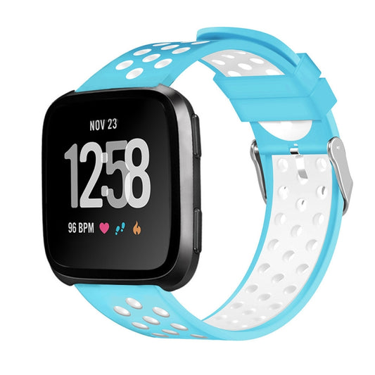 For Fitbit Versa Simple Fashion Silicone Watch Band(Baby Blue) - Watch Bands by buy2fix | Online Shopping UK | buy2fix