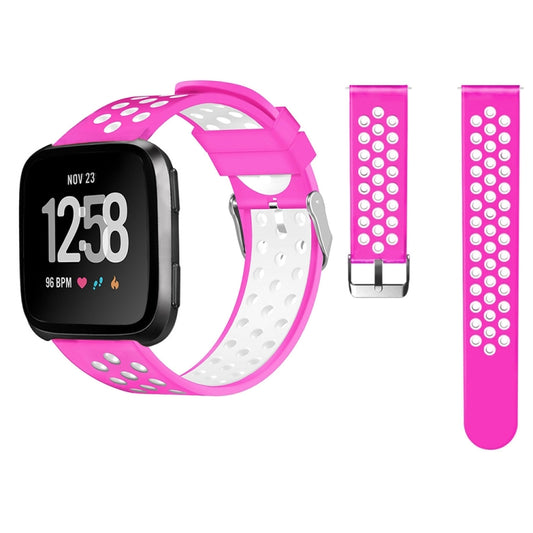 For Fitbit Versa Simple Fashion Silicone Watch Band(Magenta) - Watch Bands by buy2fix | Online Shopping UK | buy2fix