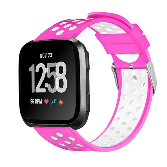 For Fitbit Versa Simple Fashion Silicone Watch Band(Magenta) - Watch Bands by buy2fix | Online Shopping UK | buy2fix