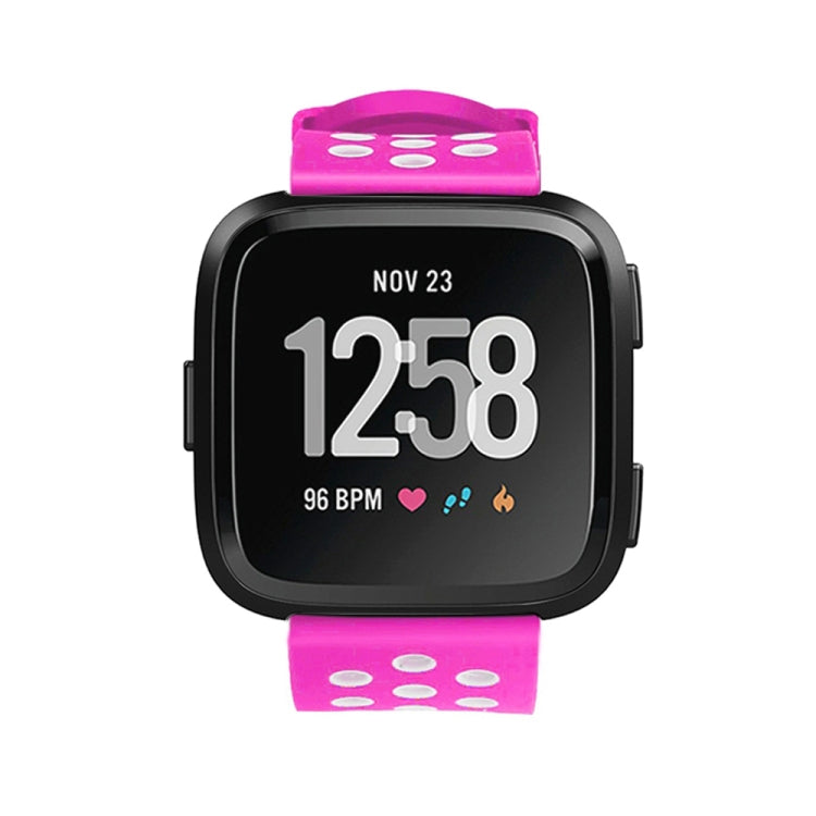 For Fitbit Versa Simple Fashion Silicone Watch Band(Magenta) - Watch Bands by buy2fix | Online Shopping UK | buy2fix