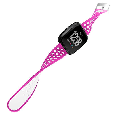 For Fitbit Versa Simple Fashion Silicone Watch Band(Magenta) - Watch Bands by buy2fix | Online Shopping UK | buy2fix