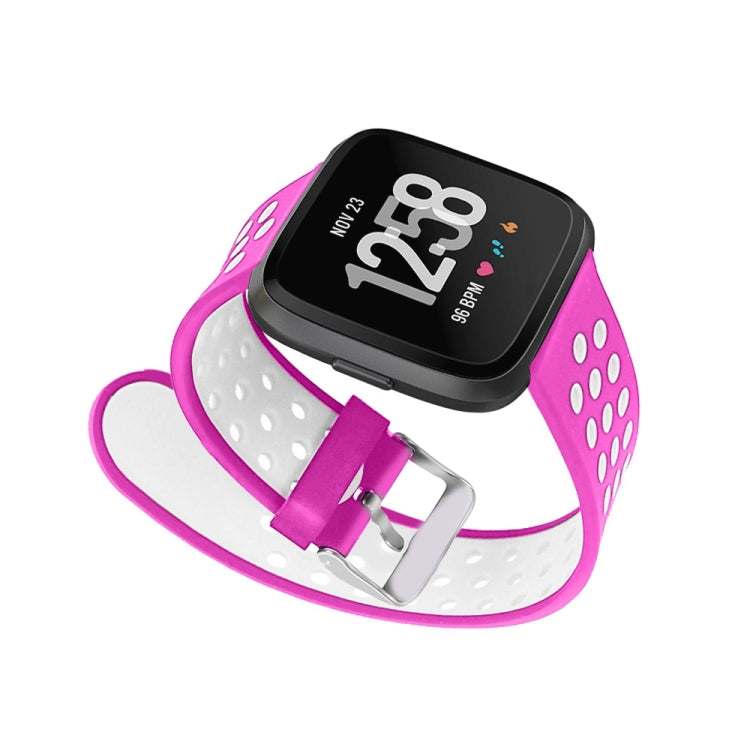 For Fitbit Versa Simple Fashion Silicone Watch Band(Magenta) - Watch Bands by buy2fix | Online Shopping UK | buy2fix