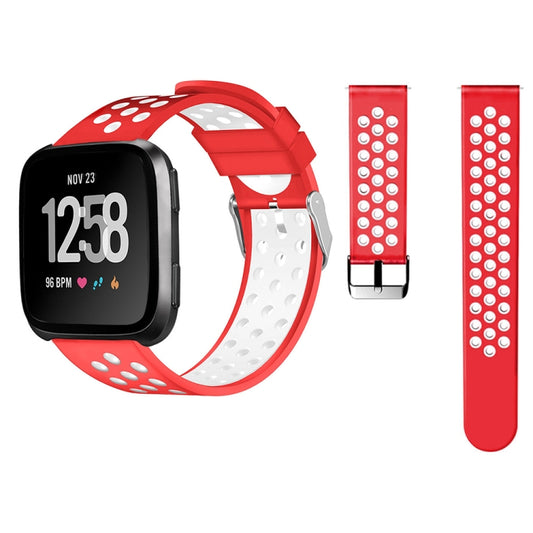 For Fitbit Versa Simple Fashion Silicone Watch Band(Red) - Watch Bands by buy2fix | Online Shopping UK | buy2fix