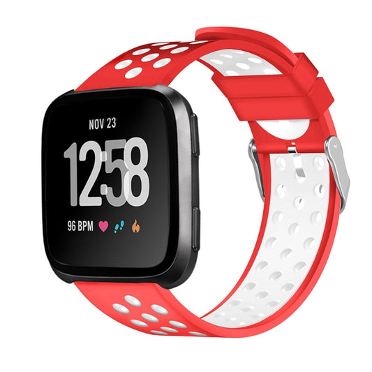 For Fitbit Versa Simple Fashion Silicone Watch Band(Red) - Watch Bands by buy2fix | Online Shopping UK | buy2fix