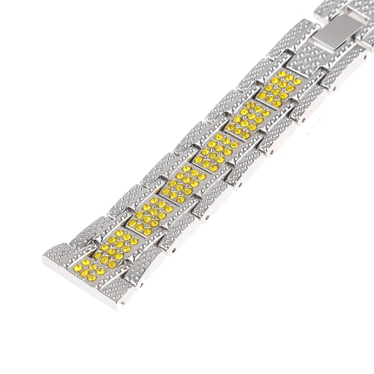 Metal Wrist Strap Watch Band for Samsung Gear S3(Silver Yellow) - Watch Bands by buy2fix | Online Shopping UK | buy2fix