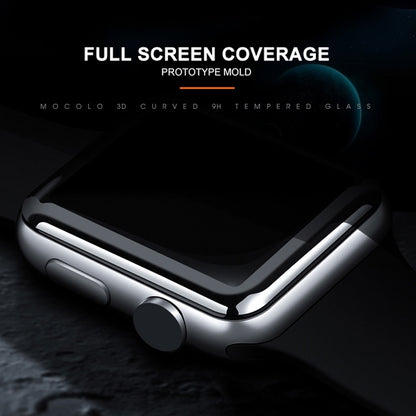 mocolo 0.33mm 9H 3D Round Edge Full Glue Tempered Glass Film for Apple Watch Series 5 & 4 40mm(Black) - Watch Cases by mocolo | Online Shopping UK | buy2fix