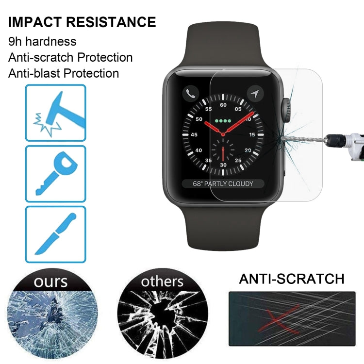 2 PCS ENKAY Hat-Prince for Apple Watch 42 mm 0.2mm 9H Surface Hardness 2.15D Explosion-proof Tempered Glass Screen Film - Watch Cases by ENKAY | Online Shopping UK | buy2fix