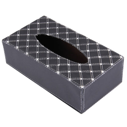 Luxury PU Leather Cover Case Tissue Box Car Pumping Tray by buy2fix