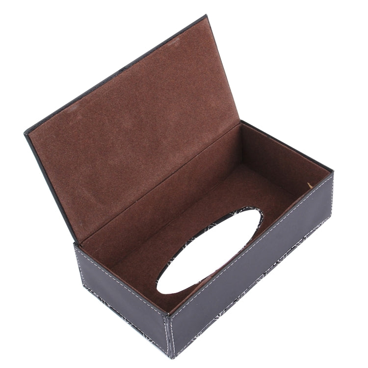 Luxury PU Leather Cover Case Tissue Box Car Pumping Tray by buy2fix
