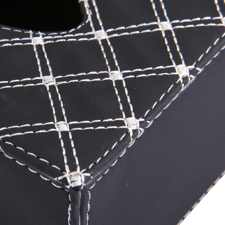 Luxury PU Leather Cover Case Tissue Box Car Pumping Tray by buy2fix