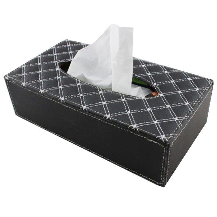Luxury PU Leather Cover Case Tissue Box Car Pumping Tray by buy2fix