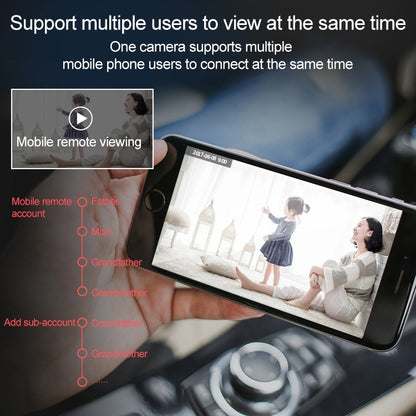 SECTEC IL-HIP291G-2M-AI Black Camera Indoor Home Wireless Wifi Intelligent Automatic Tracking HD Network Surveillance Camera - Wireless Camera by buy2fix | Online Shopping UK | buy2fix