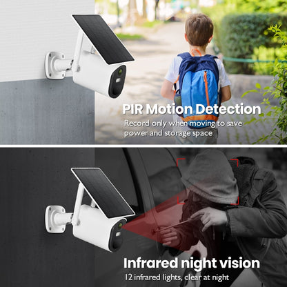 T20 1080P Full HD Solar Powered WiFi Camera, Support Motion Detection, Night Vision, Two Way Audio, TF Card - Wireless Camera by buy2fix | Online Shopping UK | buy2fix