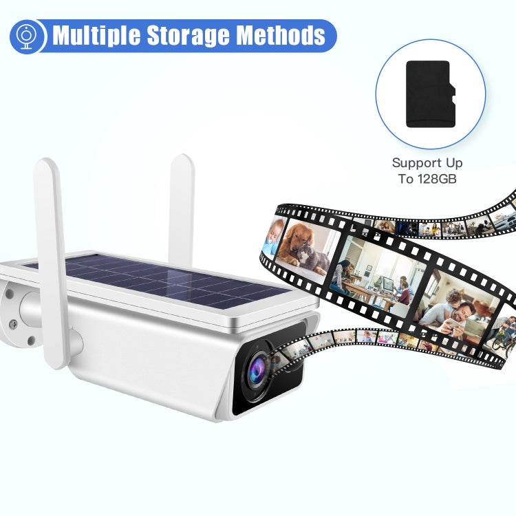 T13-2 1080P HD Solar Powered 2.4GHz WiFi Security Camera with Battery, Support Motion Detection, Night Vision, Two Way Audio, TF Card - Wireless Camera by buy2fix | Online Shopping UK | buy2fix