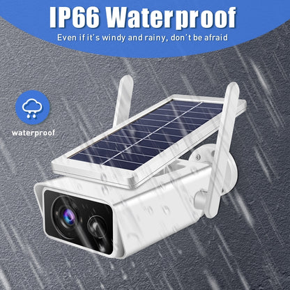 T13-2 1080P HD Solar Powered 2.4GHz WiFi Security Camera with Battery, Support Motion Detection, Night Vision, Two Way Audio, TF Card - Wireless Camera by buy2fix | Online Shopping UK | buy2fix