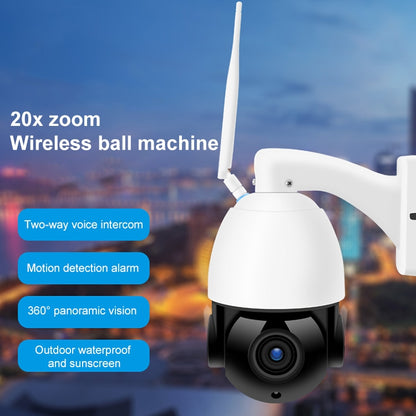 QX5 4G (US Version) 2.0 Million Pixels 1080P HD 20X Zoom Dome Smart Camera, Support Infrared Night Vision / Motion Detection / Voice Intercom / TF Card, UK Plug - Dome Camera by buy2fix | Online Shopping UK | buy2fix