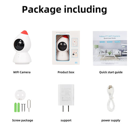 YT43 2 Million Pixels HD Wireless Indoor Home Little Red Riding Hood Camera, Support Motion Detection & Infrared Night Vision & Micro SD Card(US Plug) - Wireless Camera by buy2fix | Online Shopping UK | buy2fix