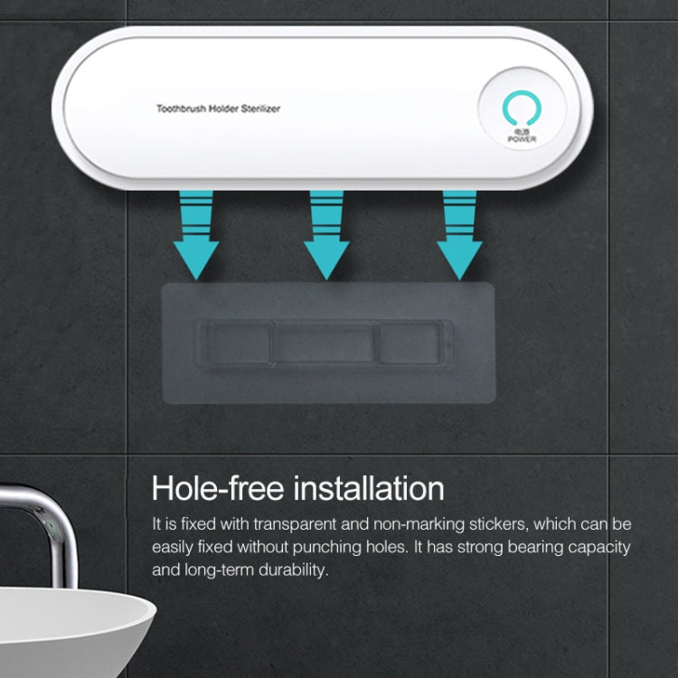 Toothbrush Dryer Sterilizer Bathroom Wall-mounted Toothbrush Holder, Plug-in Powered with US Plug - Toothbrush Sanitizer by buy2fix | Online Shopping UK | buy2fix