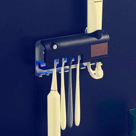 Ultraviolet Toothbrush Sterilizer Bathroom Wall-mounted Toothbrush Holder (Black) - Toothbrush Sanitizer by buy2fix | Online Shopping UK | buy2fix
