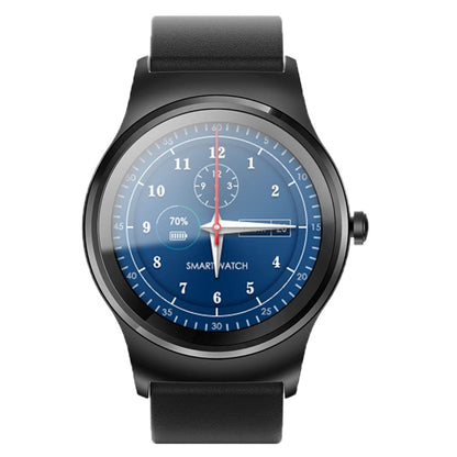 SMA-Round 1.28 inch Color Touch Screen Bluetooth Leather Strap Smart Watch, Waterproof, Support Voice Control / Heart Rate Monitor / Sleep Monitor / Bluetooth Camera, Compatible with Android and iOS System by buy2fix