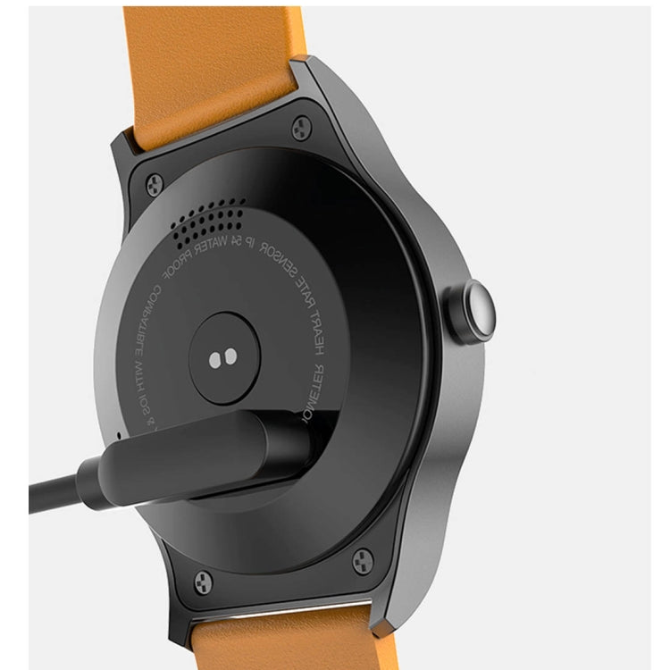 SMA-Round 1.28 inch Color Touch Screen Bluetooth Leather Strap Smart Watch, Waterproof, Support Voice Control / Heart Rate Monitor / Sleep Monitor / Bluetooth Camera, Compatible with Android and iOS System by buy2fix