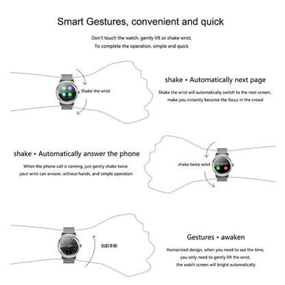 SMA-Round 1.28 inch Color Touch Screen Bluetooth Steel Strap Smart Watch, Waterproof, Support Voice Control / Heart Rate Monitor / Sleep Monitor / Bluetooth Camera, Compatible with Android and iOS System by buy2fix