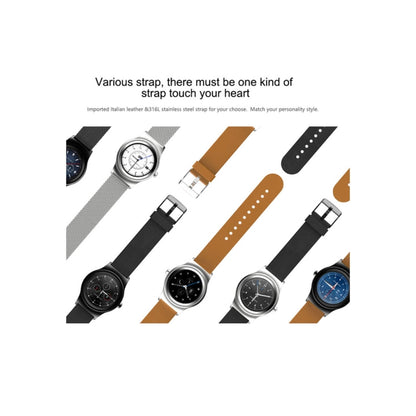 SMA-Round 1.28 inch Color Touch Screen Bluetooth Steel Strap Smart Watch, Waterproof, Support Voice Control / Heart Rate Monitor / Sleep Monitor / Bluetooth Camera, Compatible with Android and iOS System by buy2fix