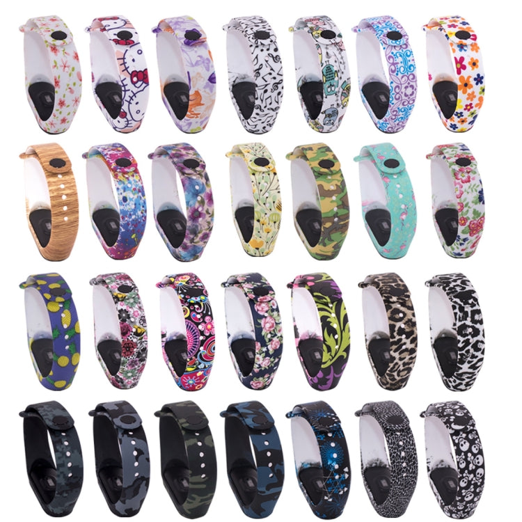 Silicone Painting Watch Band for Xiaomi Mi Band 3 & 4(Pineapple) - Watch Bands by buy2fix | Online Shopping UK | buy2fix