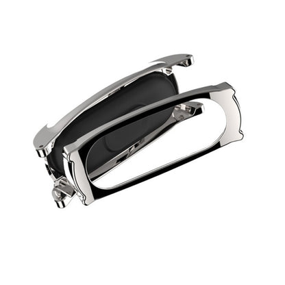 Mijobs Screwless Magnetic Case Top-grain Leather Watch Band for Xiaomi Mi Band 3 & 4 & 5 & 6, Host not Included - Watch Bands by buy2fix | Online Shopping UK | buy2fix