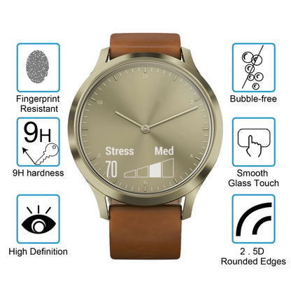 2 PCS ENKAY Hat-Prince for Garmin Vivomove HR Smart Watch 0.2mm 9H Surface Hardness 2.15D Explosion-proof Tempered Glass Screen Film - Screen Protector by ENKAY | Online Shopping UK | buy2fix