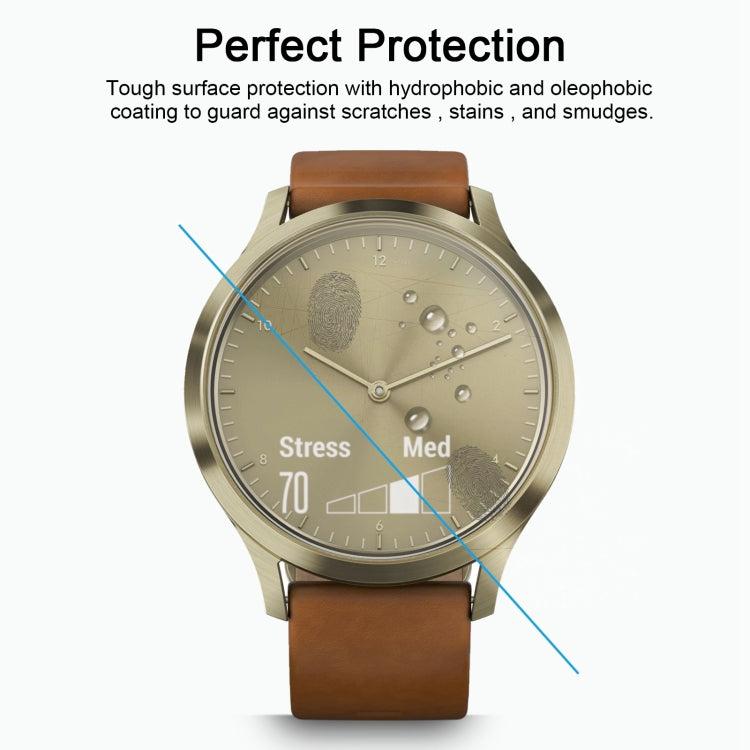 2 PCS ENKAY Hat-Prince for Garmin Vivomove HR Smart Watch 0.2mm 9H Surface Hardness 2.15D Explosion-proof Tempered Glass Screen Film - Screen Protector by ENKAY | Online Shopping UK | buy2fix