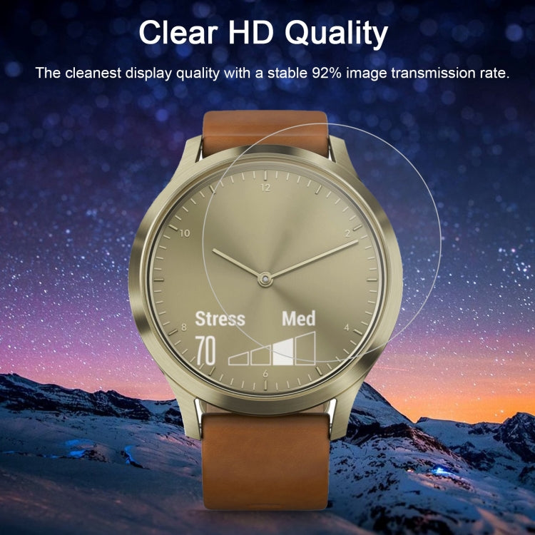2 PCS ENKAY Hat-Prince for Garmin Vivomove HR Smart Watch 0.2mm 9H Surface Hardness 2.15D Explosion-proof Tempered Glass Screen Film - Screen Protector by ENKAY | Online Shopping UK | buy2fix