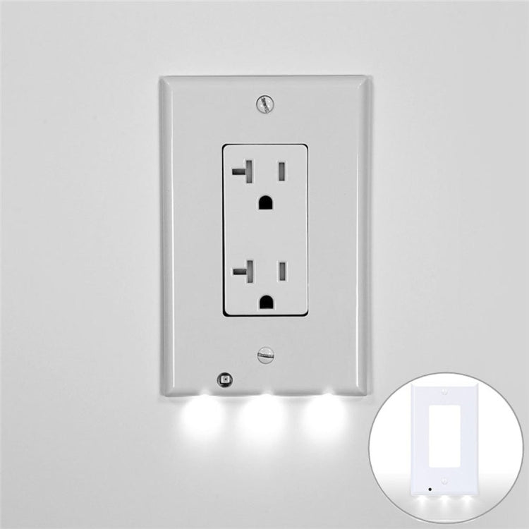 0.5W 110V Night Angel Square Plug Socket Sensor Night Light, White Light Mini Human Body Motion Induction Night Light - Sensor LED Lights by buy2fix | Online Shopping UK | buy2fix